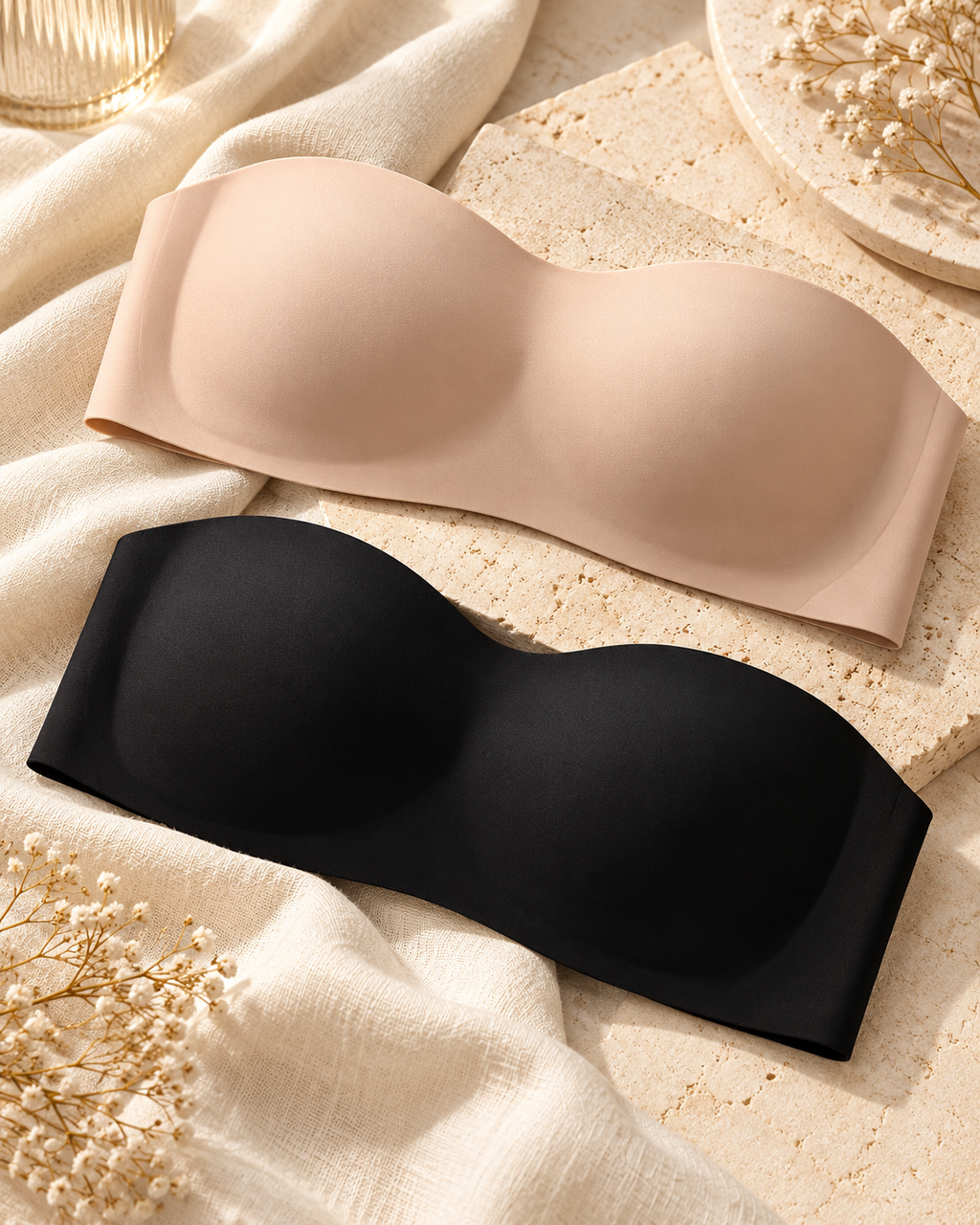 Aureon Seamless Strapless Bandeau Bra — luxury product display