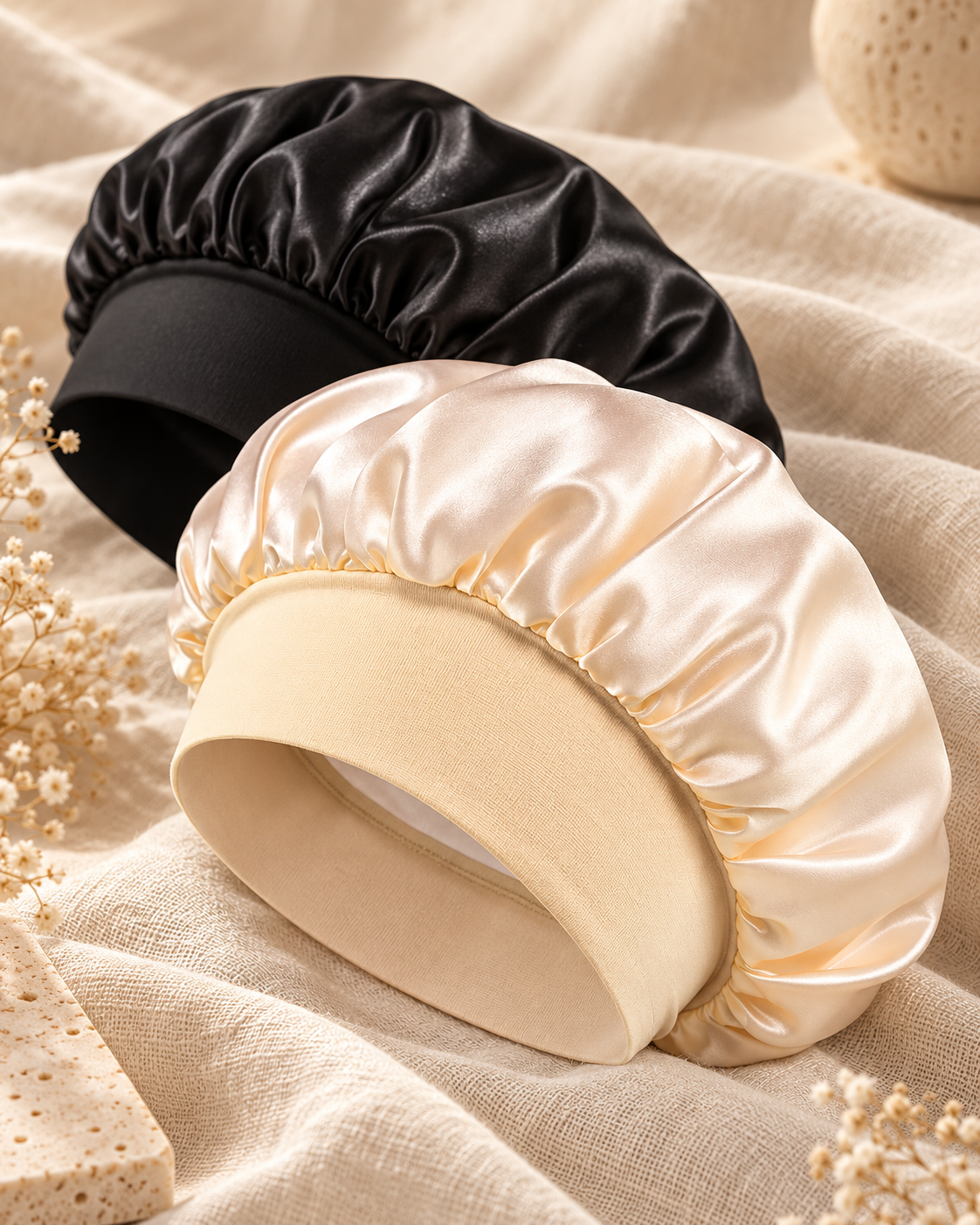 Aureon Satin-Lined Hair Bonnet — product detail