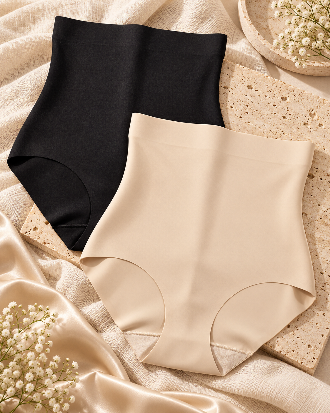 Aureon High-Waist Shaping Briefs — luxury product display