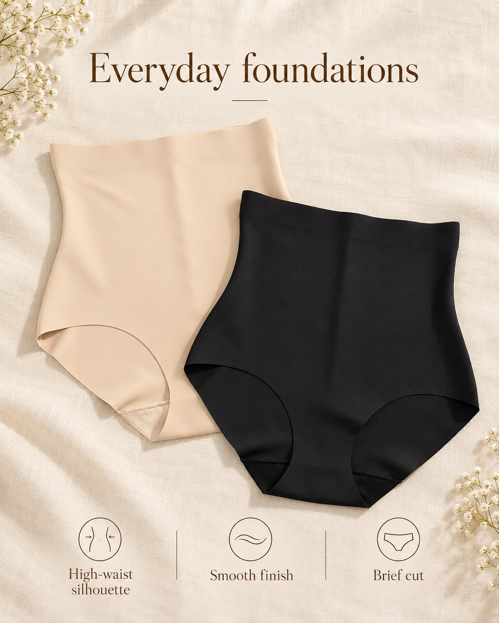 Aureon High-Waist Shaping Briefs — design features