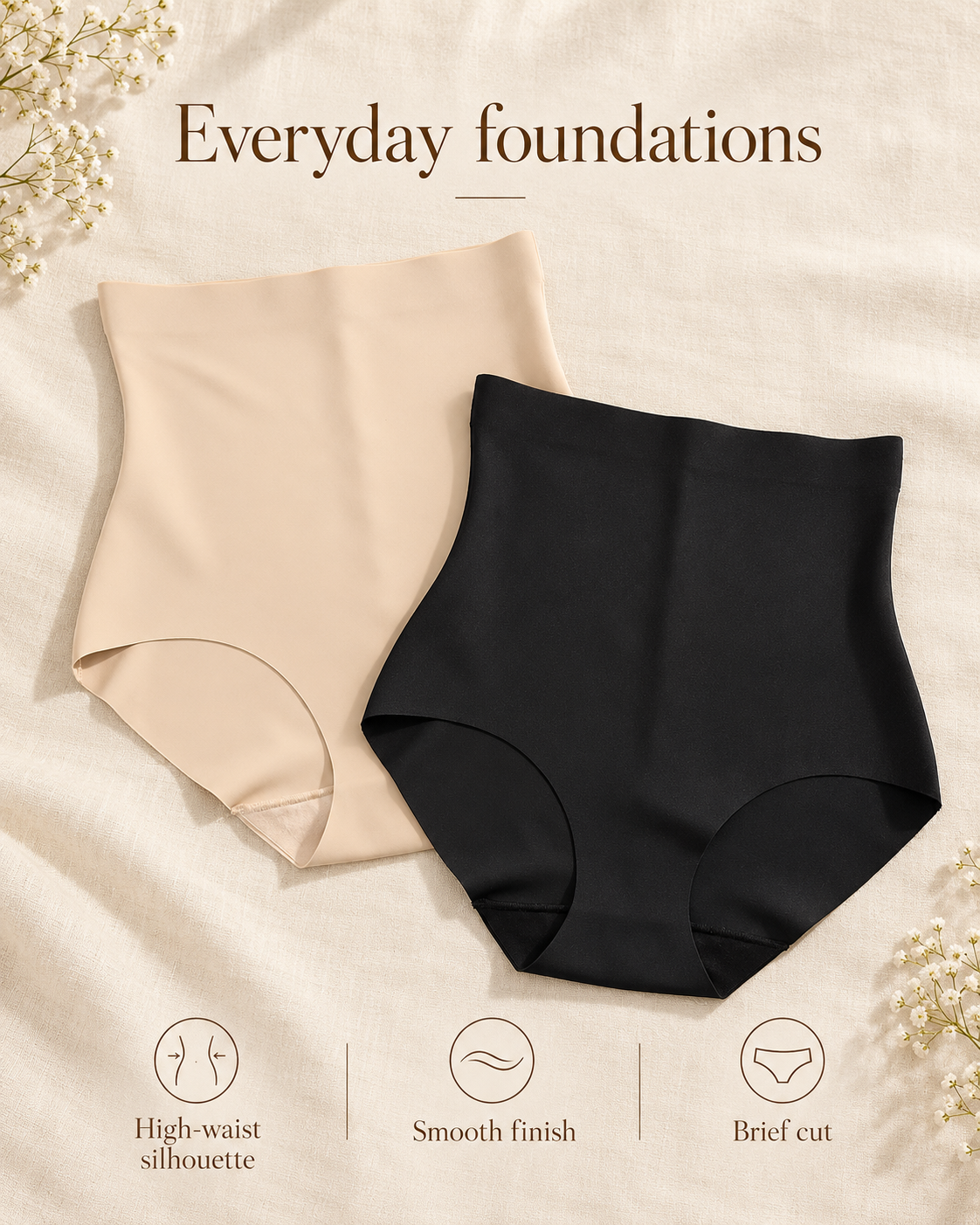Aureon High-Waist Shaping Briefs — design features