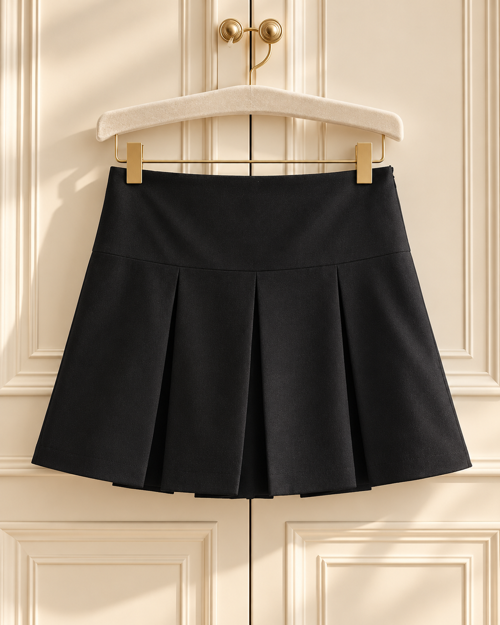 Aureon Tiered Ruffle Mini Skirt — luxury product display