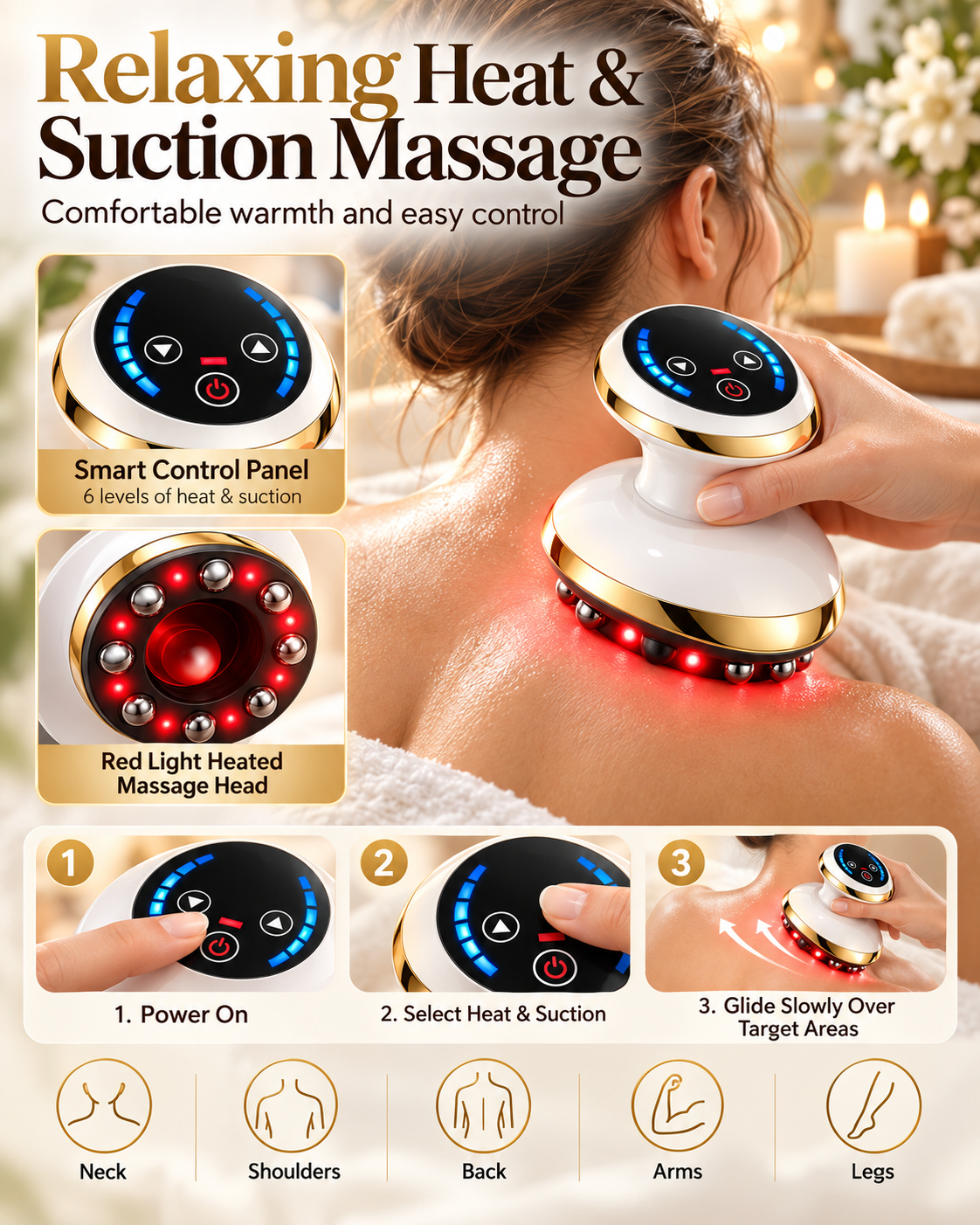 Aureon 3-in-1 Heated Body Cupping Massager