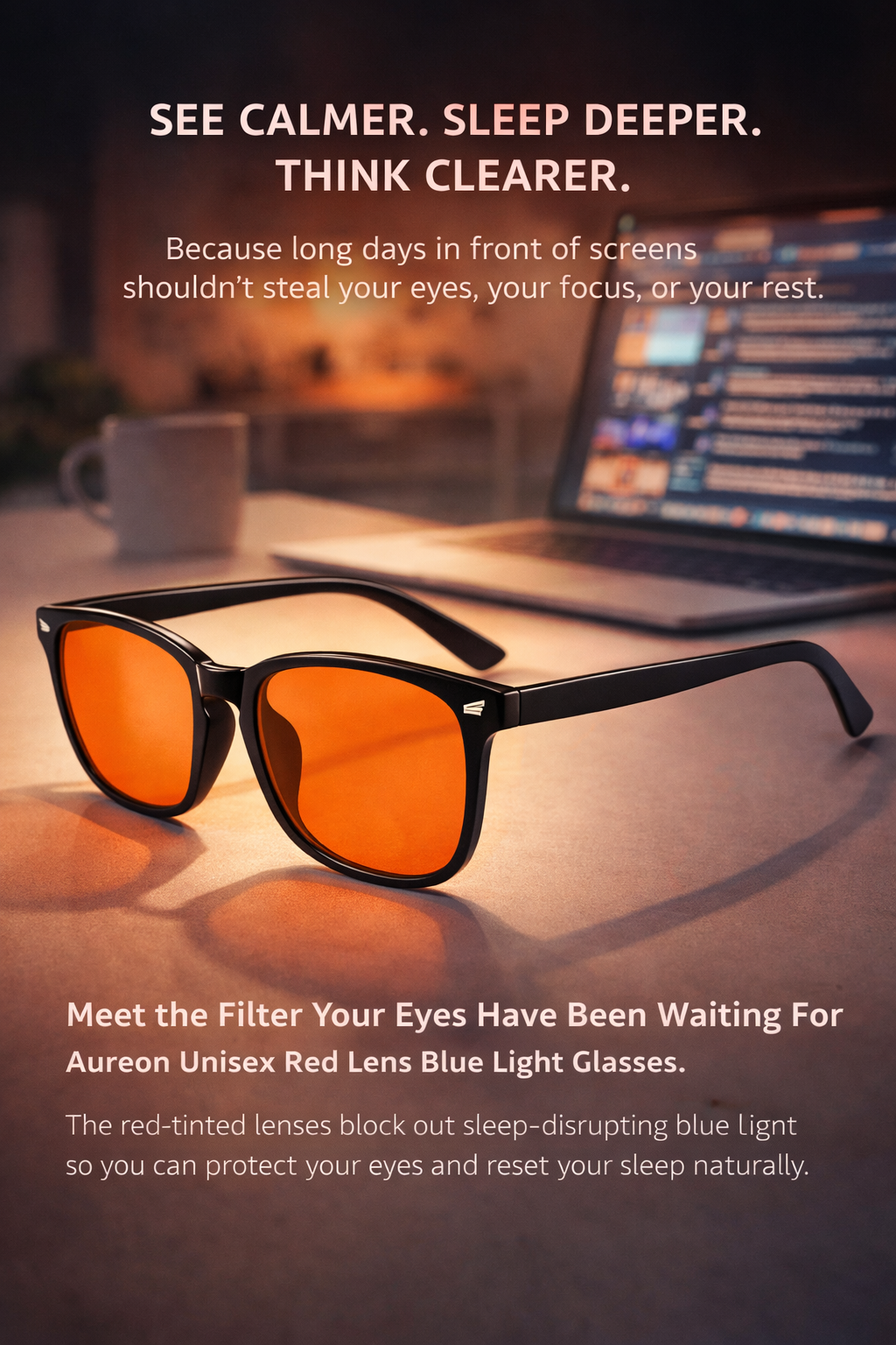 Aureon Unisex Anti Blue Light Glasses