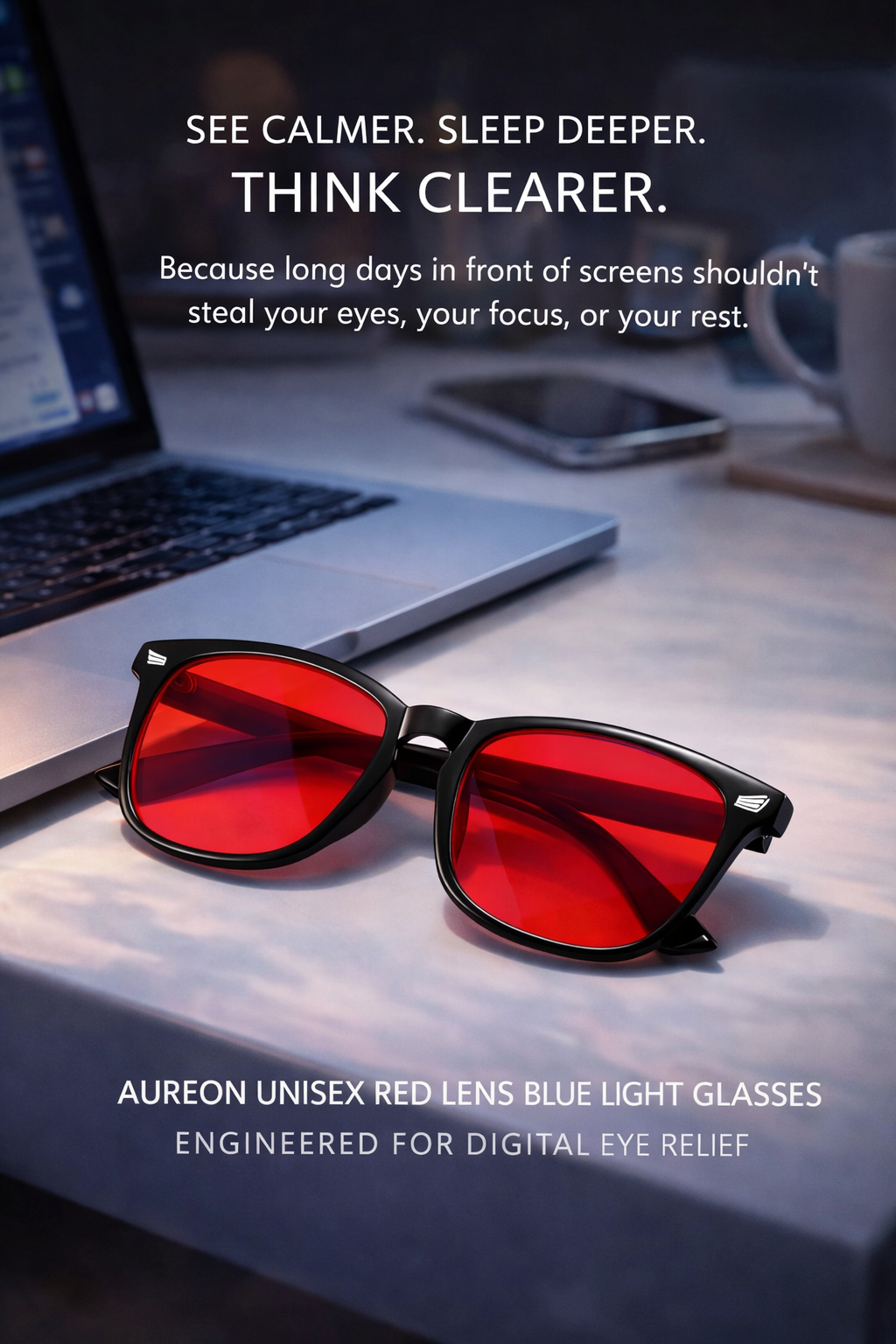 Aureon Unisex Anti Blue Light Glasses